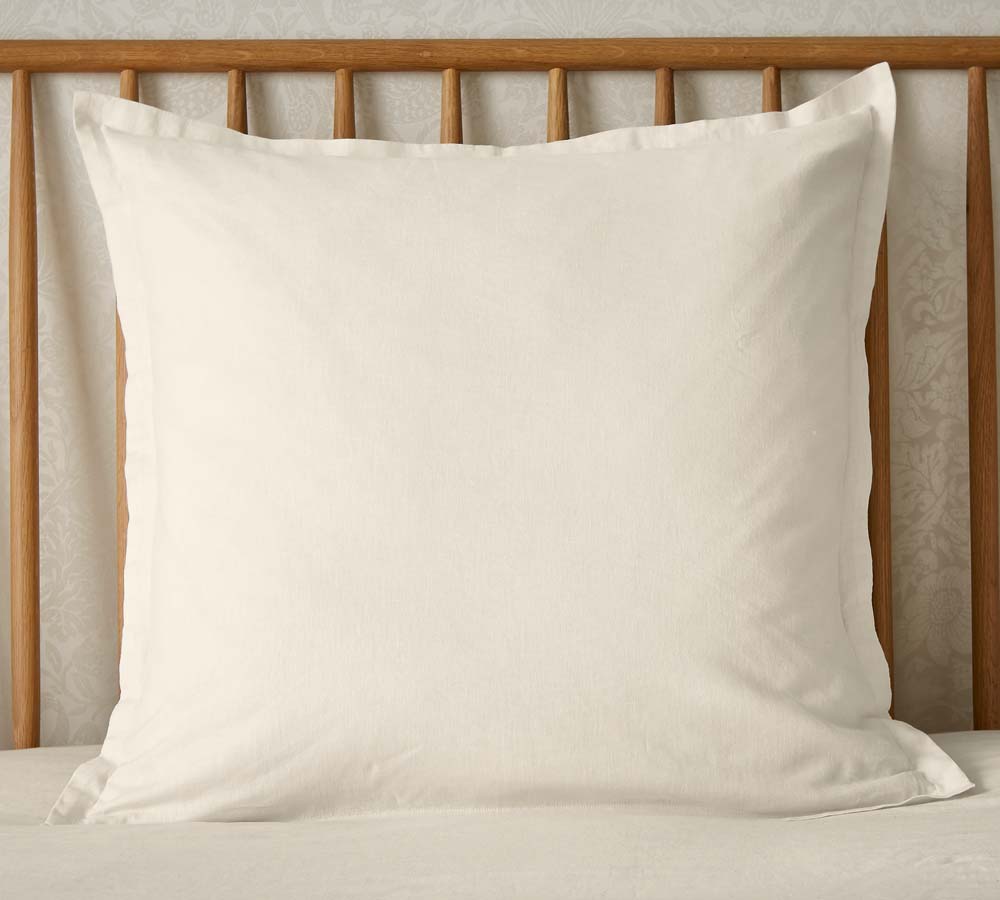 Pure Linen Cotton White Square Pillowcase